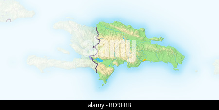 Repubblica Dominicana, Rilievo ombreggiato mappa. Foto Stock