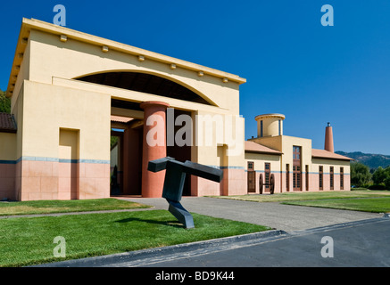 Clos Pegase Winery, Calistoga, Napa Valley, California, Michael Graves, architetto. Foto Stock