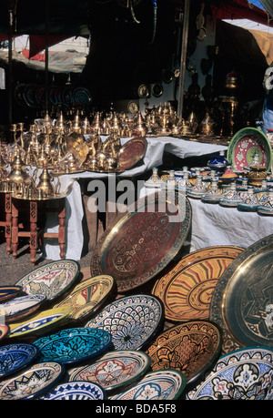 Negozio di souvenir Quartier Habous nuova Medina Casablanca in Marocco Foto Stock