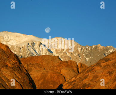 Alabama colline con luna su Sierra Foto Stock