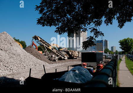 Il rinnovamento urbano in Rochester NY USA. Foto Stock