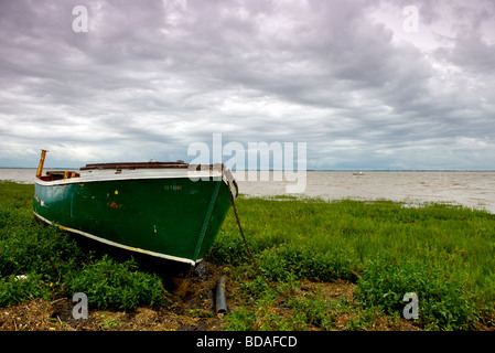 Barca sul puntello Foto Stock