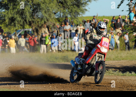 Motociclo al Rally Dakar Argentina Chile 2009 Foto Stock