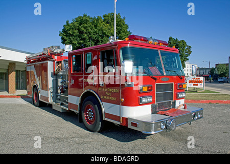 Motore Fire 1 Pierce Owosso City Fire Department Owosso MI USA Foto Stock