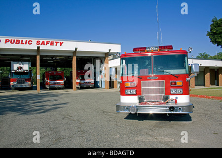 Owosso City Fire Department Owosso MI USA Foto Stock