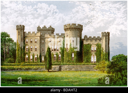 Cholmondeley Castle, Cheshire, casa del marchese di Cholmondeley, c1880. Artista: sconosciuto Foto Stock