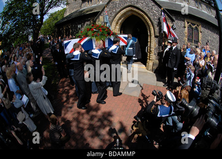 Funerali di Henry Allingham Prima Guerra Mondiale veterano e uomo più vecchio nel mondo al suo passaggio, Sussex, Regno Unito Foto Stock