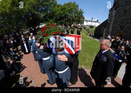 Funerali di Henry Allingham Prima Guerra Mondiale veterano e uomo più vecchio nel mondo al suo passaggio, Sussex, Regno Unito Foto Stock