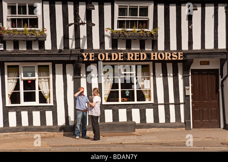 Ye Olde red horse inn evesham Foto Stock