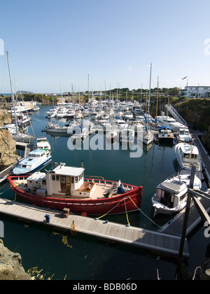 Imbarcazioni da diporto in Beaucette Marina Vale a Guernsey Isole del Canale Foto Stock