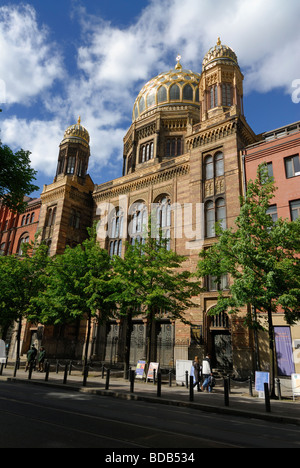 Berlino Germania la Nuova Sinagoga Neue Synagogue sulla Oranienburger Strasse Foto Stock