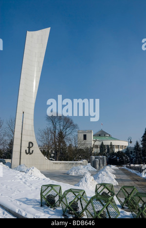 Monumento a Casa Polacca esercito, Varsavia POLONIA Foto Stock