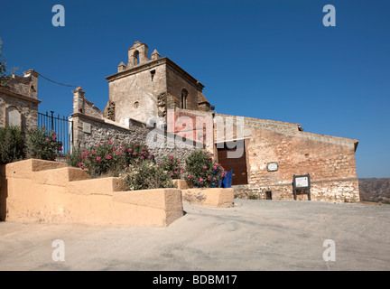 Chiesa e Castillo Arabe. Alora. Malaga. Costa del Sol. Andalusia. Spagna. Europa Foto Stock