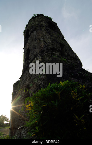 Chiesa Cagsawa, Albay, Bicol, sud-est di Luzon, Filippine Foto Stock