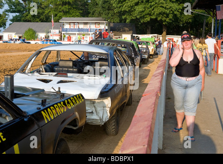 Stati Uniti Tennessee Demolition derby presso Putnam County Fair di Cookeville Foto Stock