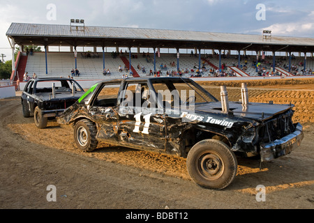 Stati Uniti Tennessee Demolition derby presso Putnam County Fair di Cookeville Foto Stock