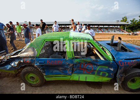 Stati Uniti Tennessee Demolition derby presso Putnam County Fair di Cookeville Foto Stock