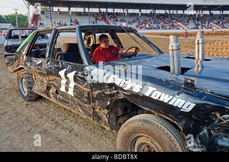 Stati Uniti Tennessee Demolition derby presso Putnam County Fair di Cookeville Foto Stock