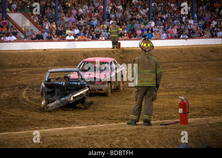 Stati Uniti Tennessee Demolition derby presso Putnam County Fair di Cookeville Foto Stock