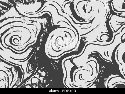 Grunge pattern swirly Foto Stock