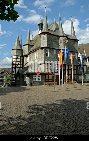 Il Municipio in Frankenberg Hesse in Germania, risalente al 1509. Foto Stock