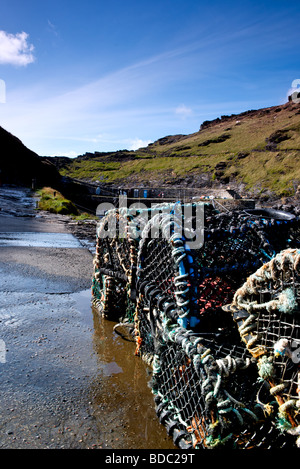 Lobster Pot sul porto, boscatle Foto Stock