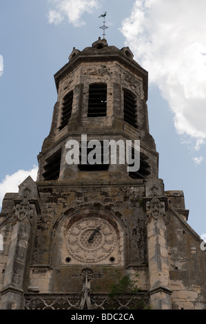 Orologio e Campanile Saint Léonard chiesa in Honfleur , France Foto Stock