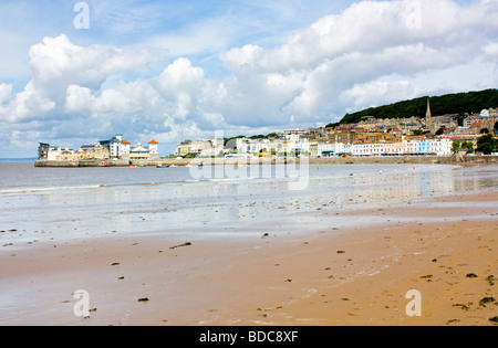 La spiaggia di Weston super Mare Somerset England Regno Unito Foto Stock