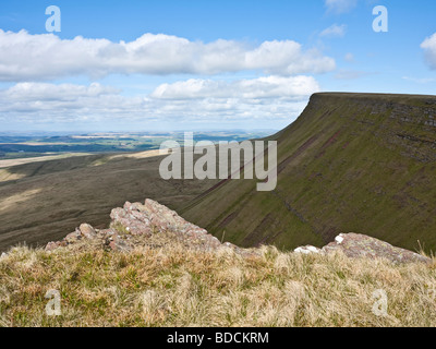 Picws Du visto dal Cwar Du mawr Brecon Beacons Galles Foto Stock