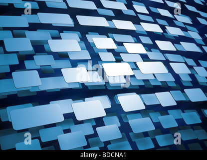 Tecnologia astratta di sfondo o wallpaper- resi hi-tec 3d illustrazione Foto Stock