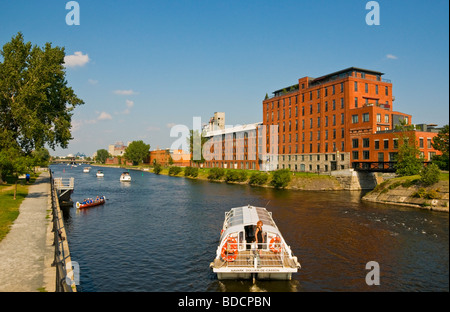 Escursioni turistiche in barca lungo il Canal Lachine Montreal Canada Foto Stock