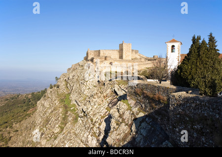 Il castello nel borgo medievale di Marvao Alentejo Portogallo Foto Stock