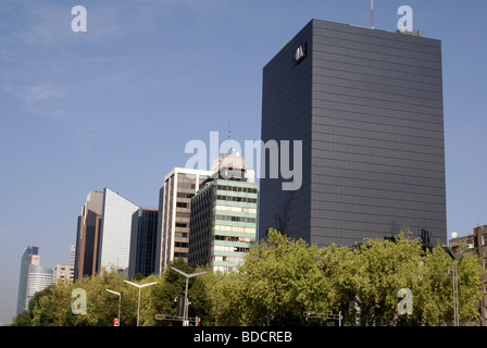 Moderni edifici per uffici sul Paseo de la Reforma, Città del Messico Foto Stock