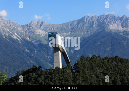 Bergisel ski jump, Innsbruck, in Tirolo, Austria, Europa Foto Stock