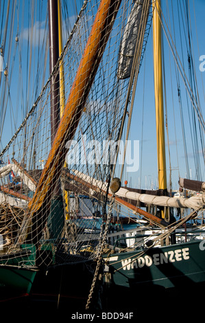Texel Paesi Bassi barca porta Oudeschild harbor boat Waddenzee Waddenzee borra Foto Stock
