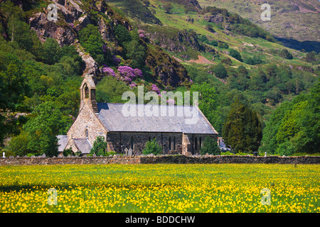 Chiesa di Santa Maria Beddgelert Gwynedd in Galles Foto Stock