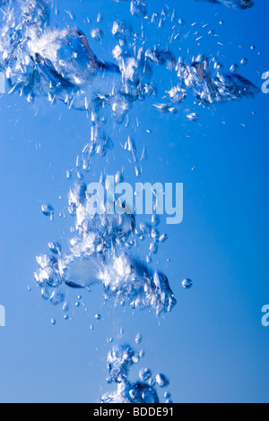 Le bolle sotto l'acqua Foto Stock
