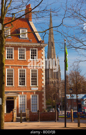 Queens Square la vecchia città Bristol Avon Inghilterra Foto Stock