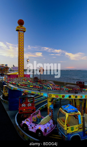 Luna park sul lungomare di Bridlington Foto Stock