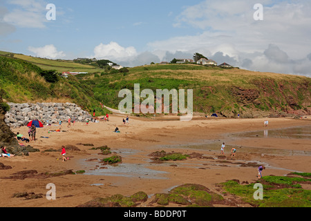 2571. Bigbury-on-Sea beach, Devon Foto Stock