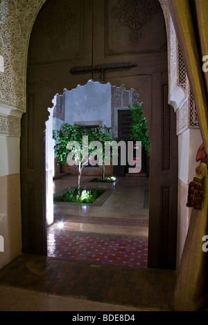 Riad Farnatchi nella Medina di Marrakech, Marocco, Africa del Nord Foto Stock