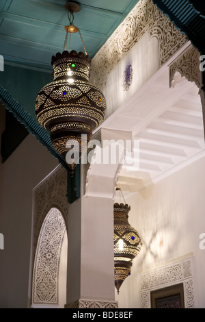 Riad Farnatchi nella Medina di Marrakech, Marocco, Africa del Nord Foto Stock