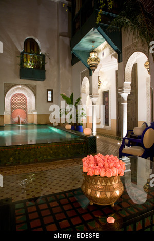 Riad Farnatchi nella Medina di Marrakech, Marocco, Africa del Nord Foto Stock