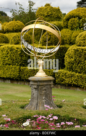 Meridiana a Hever Castle nel Kent, England, Regno Unito Foto Stock