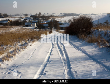Strada all'inverno Foto Stock