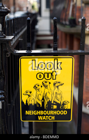 Neighborhood Watch segno, London, England, Regno Unito, Europa Foto Stock