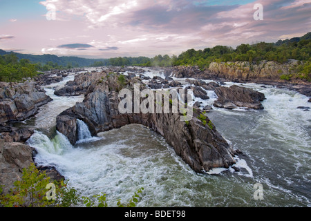 Le grandi cascate del fiume Potomac. Essi sono il più ripido e il più spettacolare caduta linea rapide di qualsiasi fiume NEGLI STATI UNITI Foto Stock