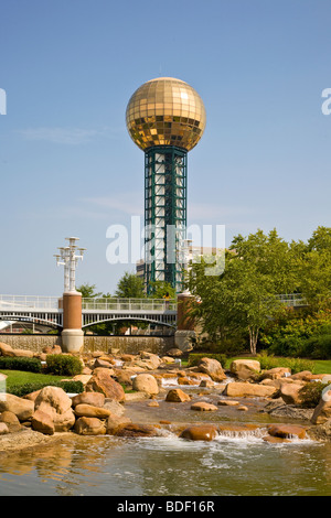 Sunsphere costruito per 1982 fiera dei mondi in mondi Fair Park a Knoxville in Tennessee Foto Stock