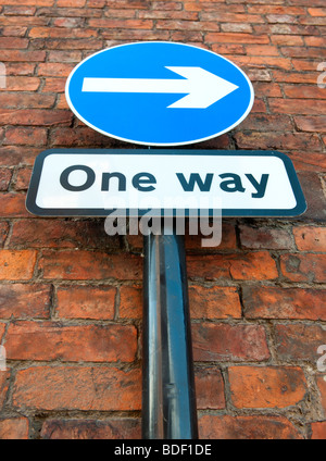 Un modo cartello stradale a Shrewsbury Foto Stock