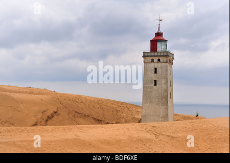Il faro in dune di sabbia di Rubjerg Knude in Danimarca Foto Stock
